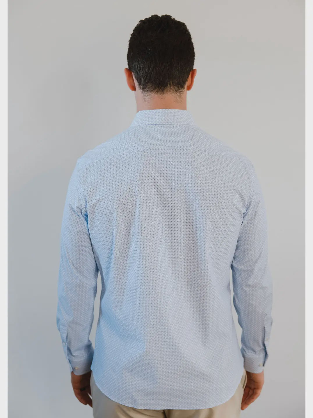 White Diamond Dot No Tuck LS Shirt