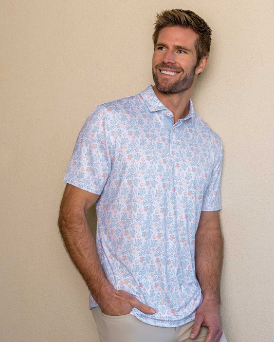 BERRYVILLE SS FLORAL PRINT PERFORMANCE POLO