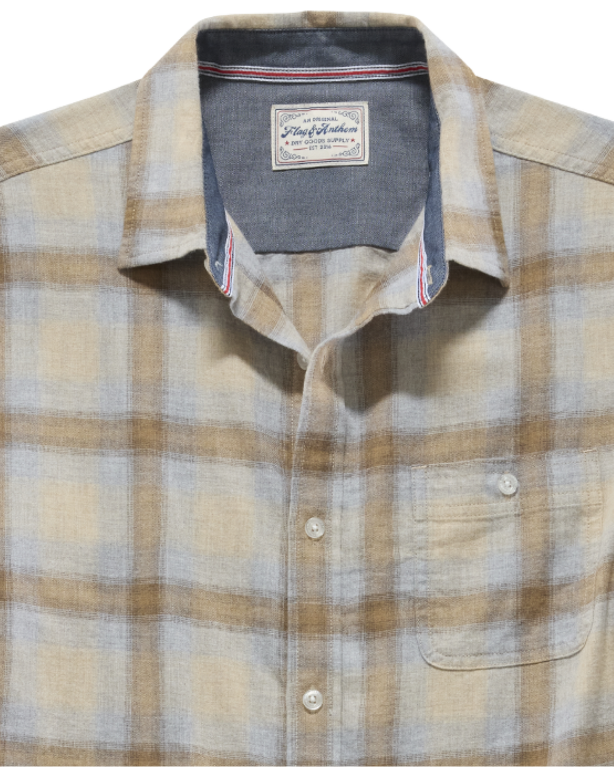 WHATLEY LS FLANNEL SHIRT - Taupe/Grey
