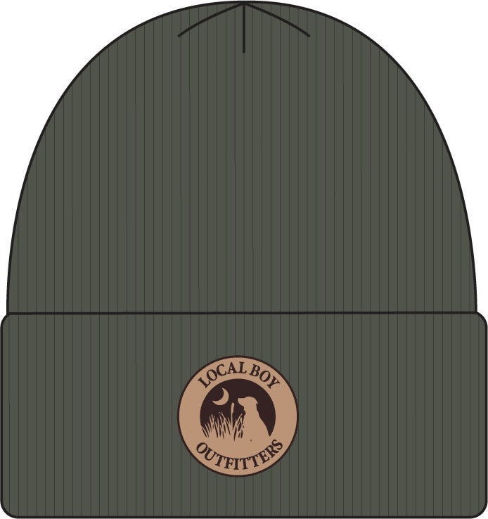 Leather Patch Beanie