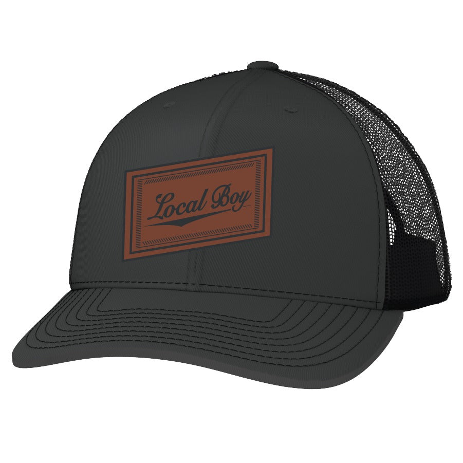 Leather Slant Trucker Hat