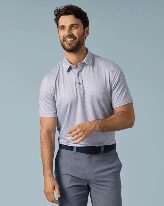 FRIDLEY SS AGAVE PRINT PERFORMANCE POLO