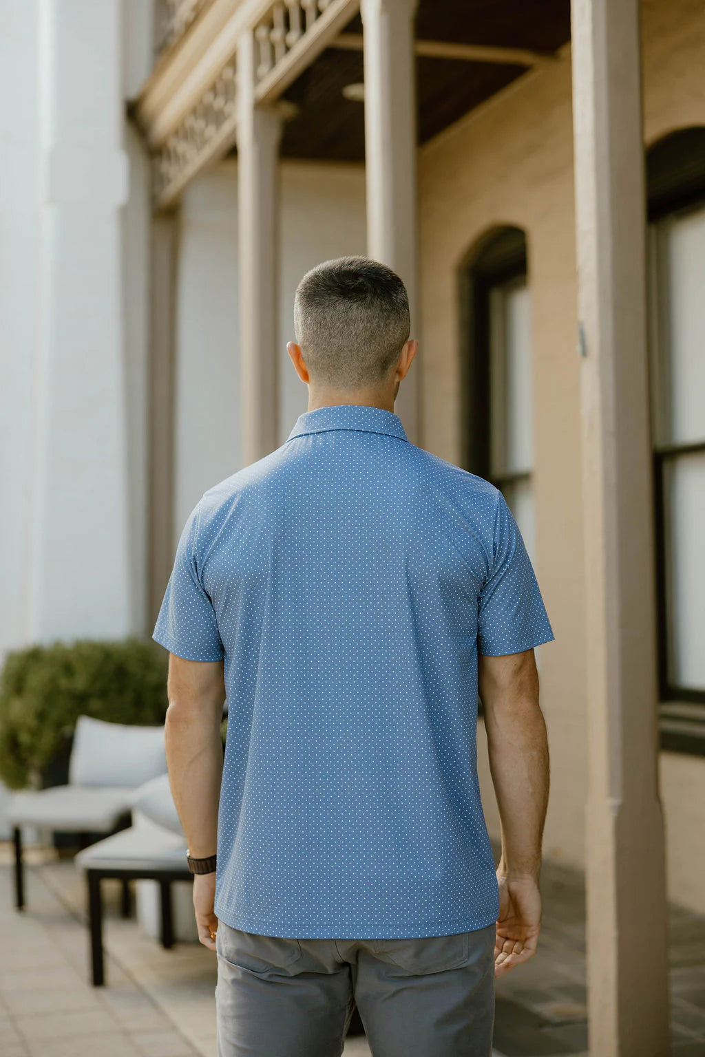 Moonlight Blue Dots Polo
