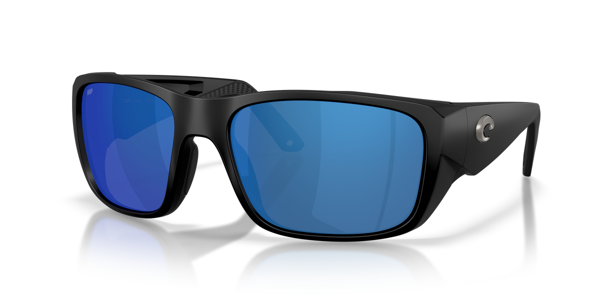 Costa Crudo Matte Black/Blue Mirror - angle