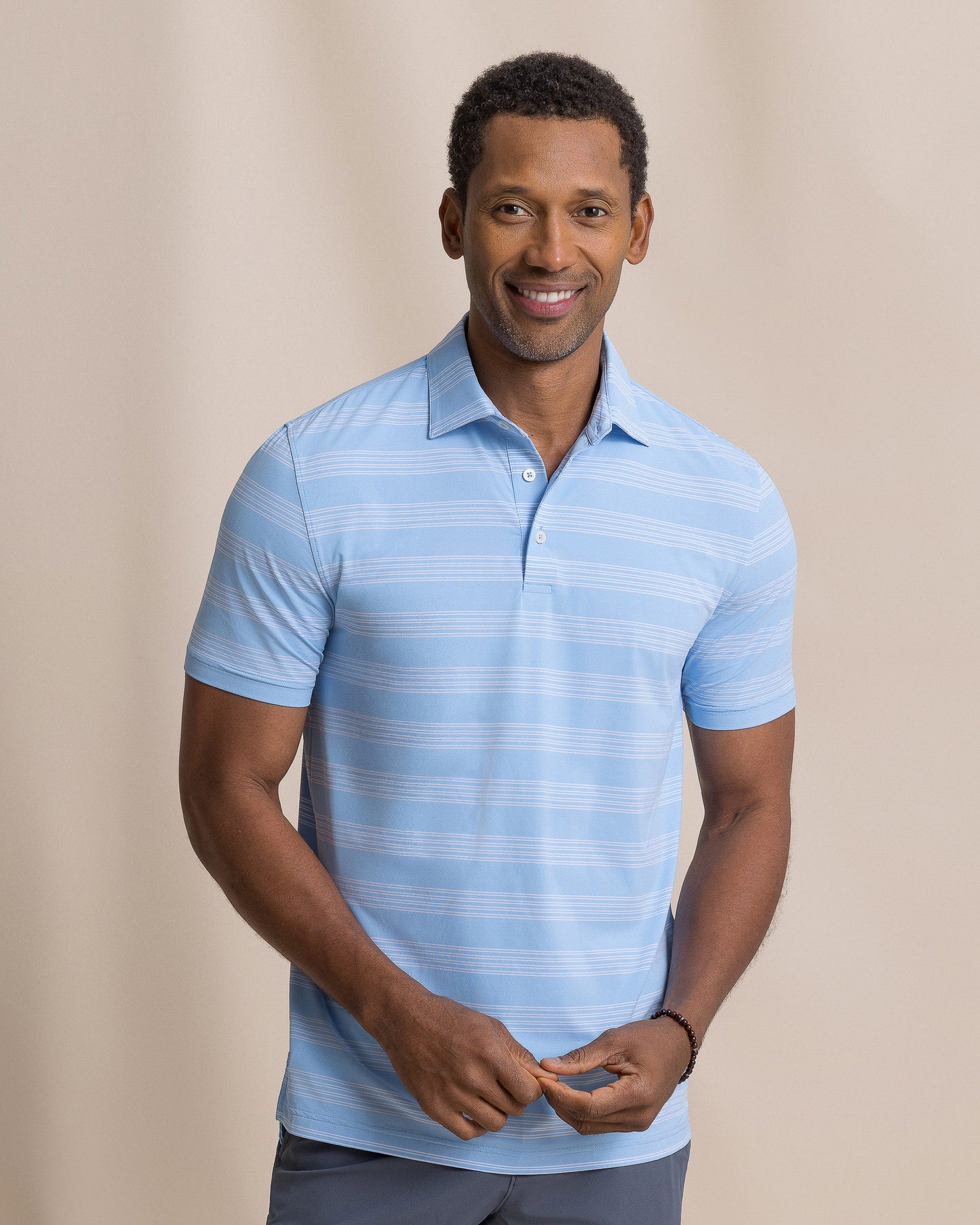 M SS CB Dune CrestStripe Polo