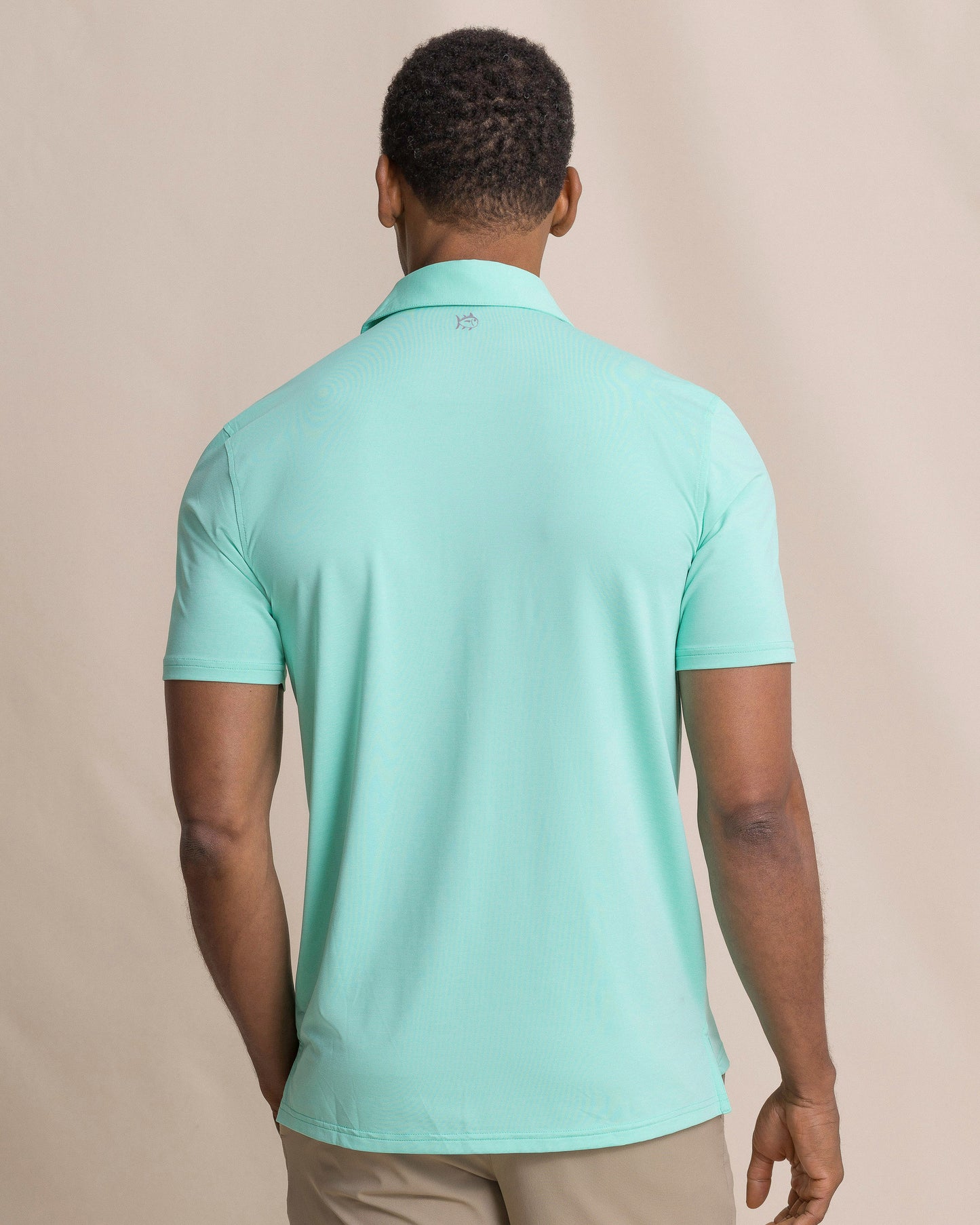 M SS Coastal Breeze Heather Perf Polo