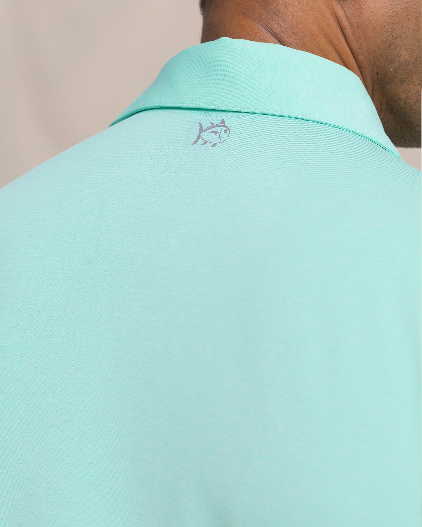 M SS Coastal Breeze Heather Perf Polo