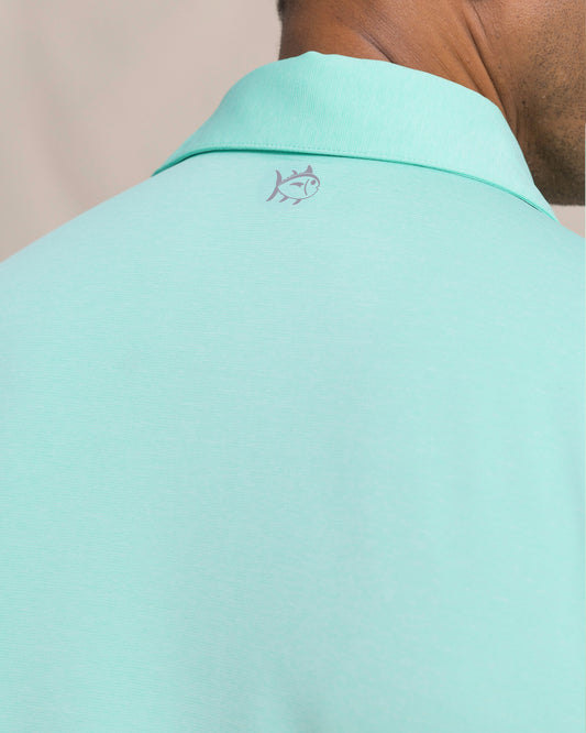 M SS Coastal Breeze Heather Perf Polo