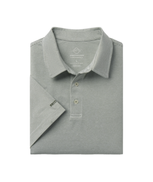 Heather Madison Stripe Polo - Dusty Olive
