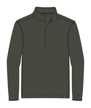Highlands Qtr Zip - Upland Olive