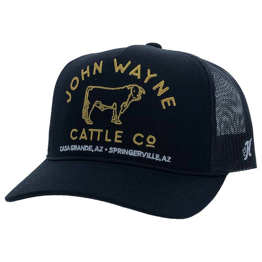 John Wayne Black Trucker Hat