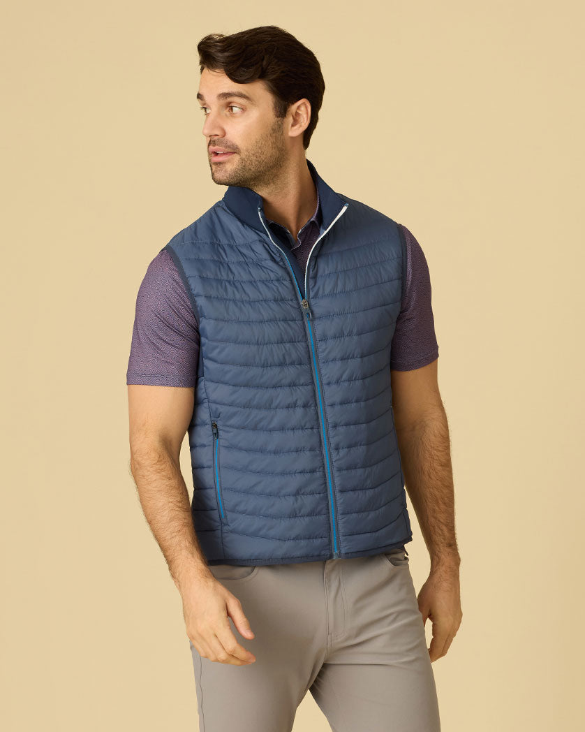 SILVERHILL QUILTED PERFORMANCE VEST - Navy