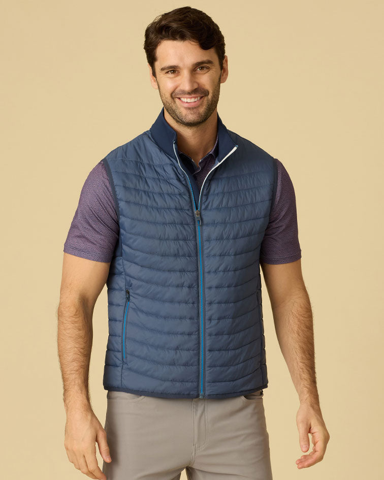 SILVERHILL QUILTED PERFORMANCE VEST - Navy