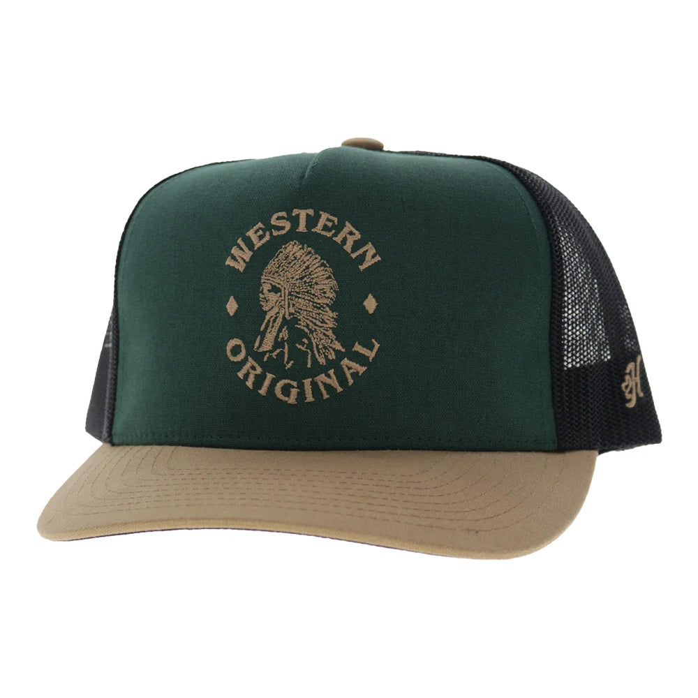 Quanah Green / Black Trucker Hat