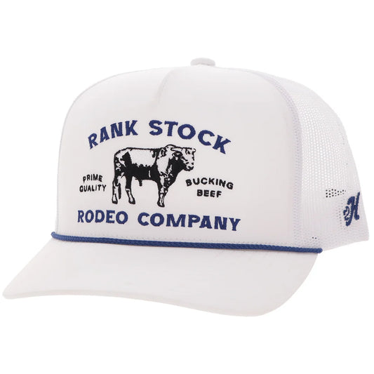 Rank Stock White Trucker Hat