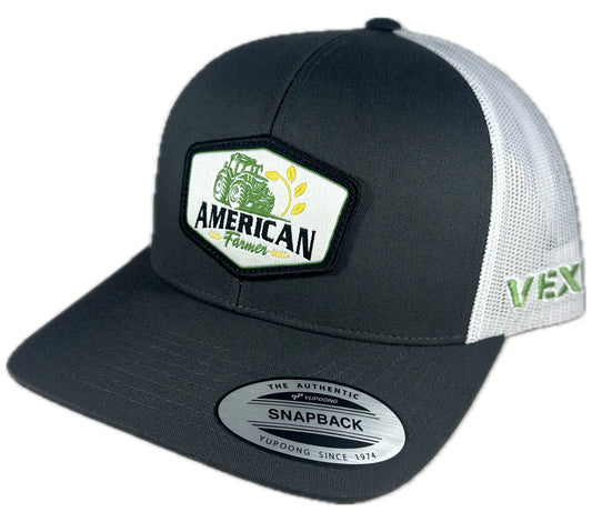 American Farmer - Tractor - Charcoal/White Mesh