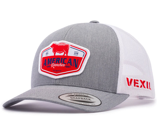 American Rancher - EST 1776 - Heather Grey/White Mesh