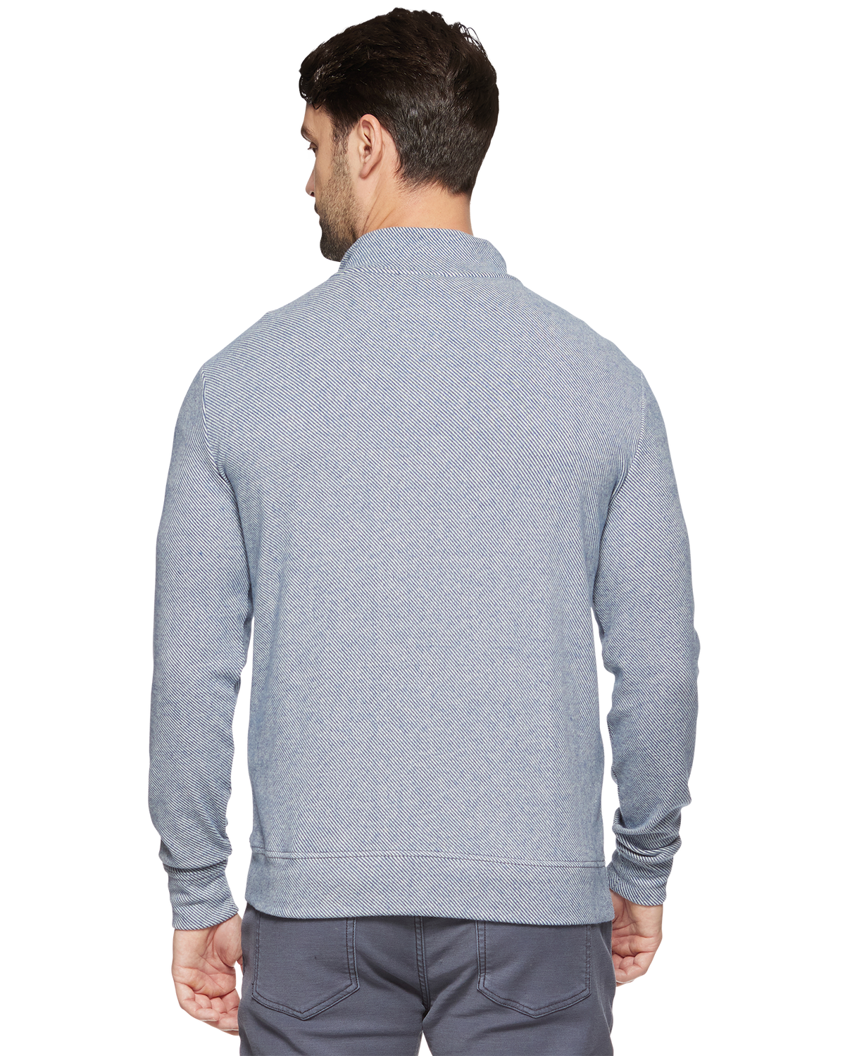 HERO SOLID TWILL 1/4 ZIP MOCK NECK - Blue