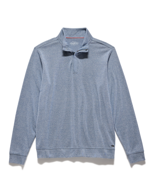 HERO SOLID TWILL 1/4 ZIP MOCK NECK - Blue