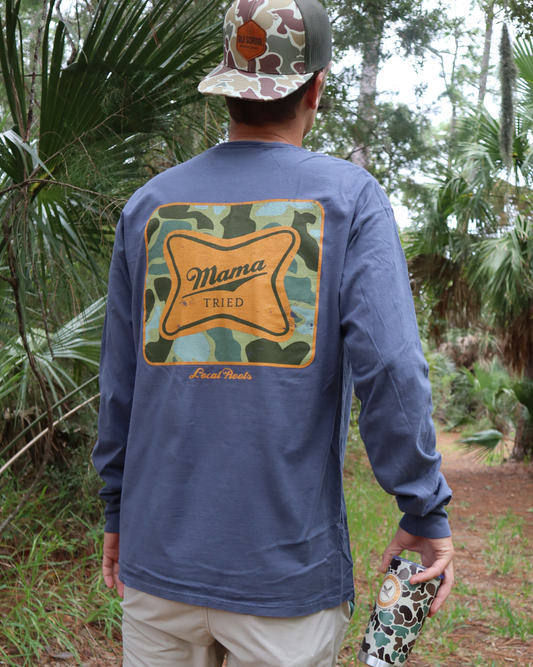 Mama Tried Slate LS Tee