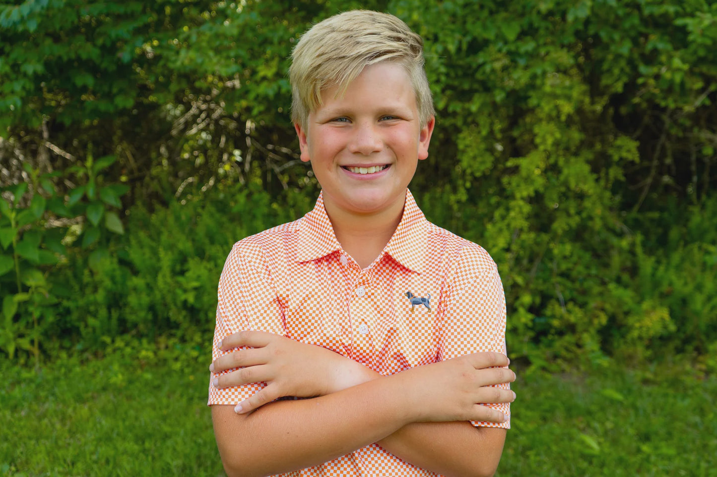 Bluetick KIDS Checkerboard Polo