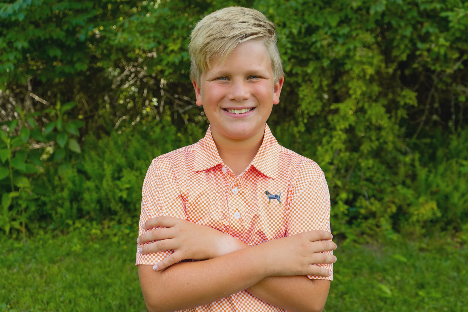 Bluetick KIDS Checkerboard Polo