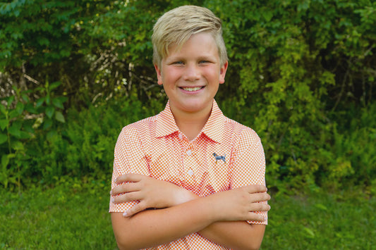 Bluetick KIDS Checkerboard Polo