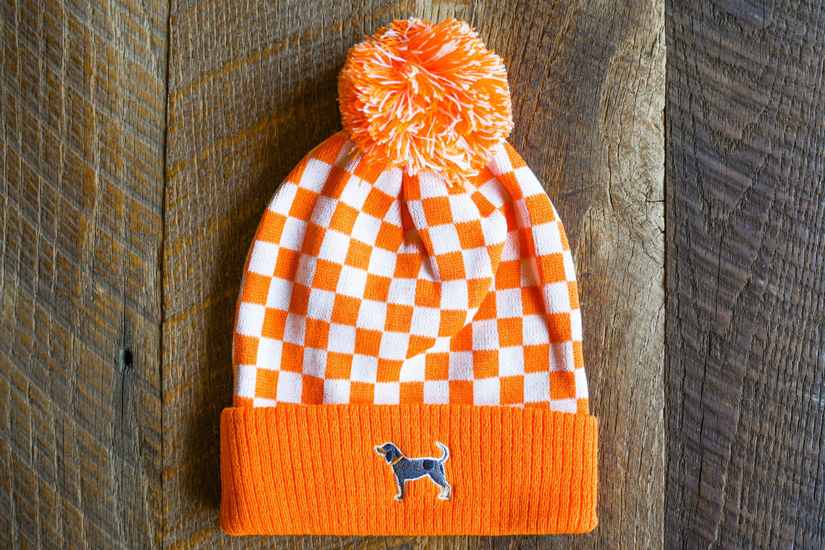 Bluetick Checkerboard Toboggan - Orange/White - Volunteer Traditions - photo 1