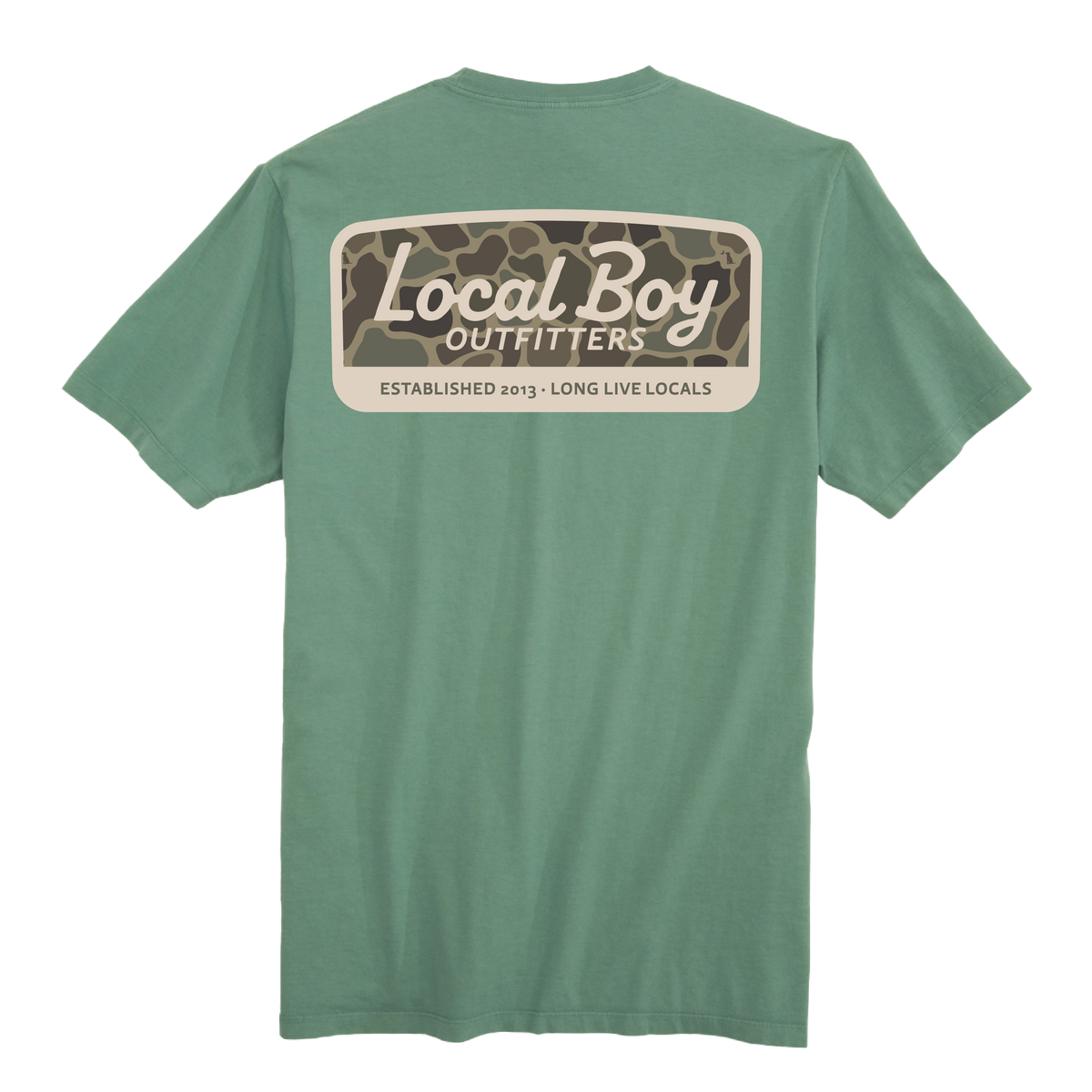 Local Boy Youth Brush Camo Mark T-Shirt - Light Green