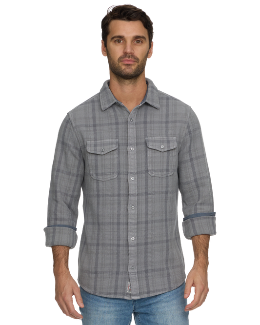 LEIGHTON FRONTIER OVERSHIRT - Grey Combo