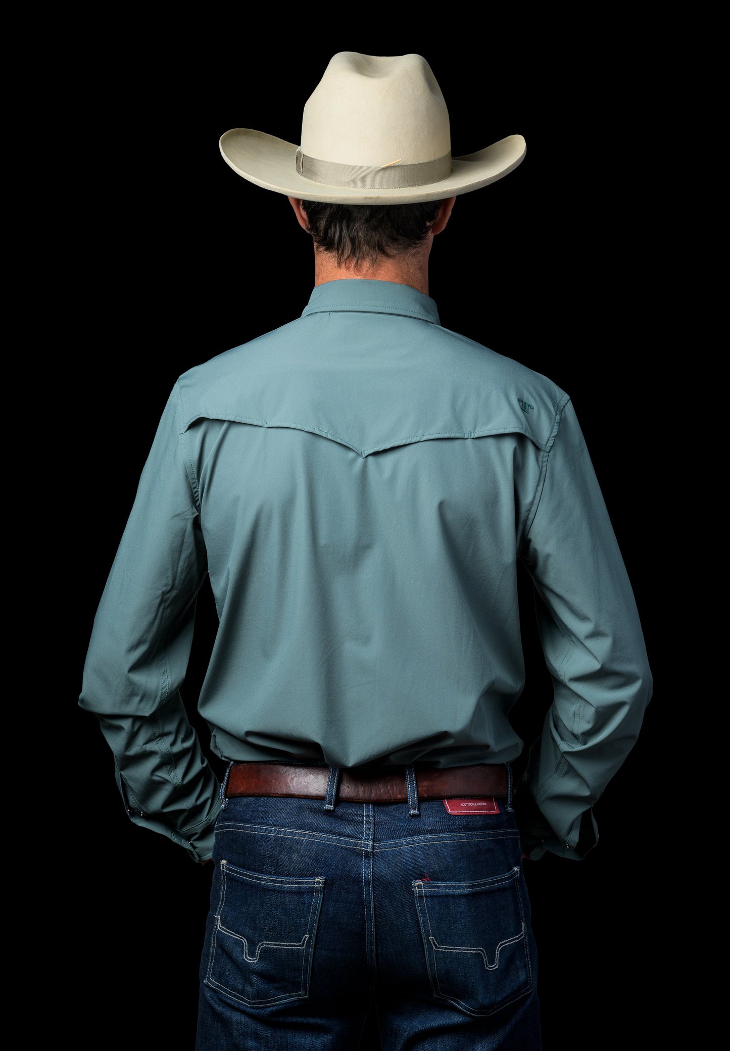 CORE - MEN'S AQUA LONG SLEEVE SNAP SHIRT