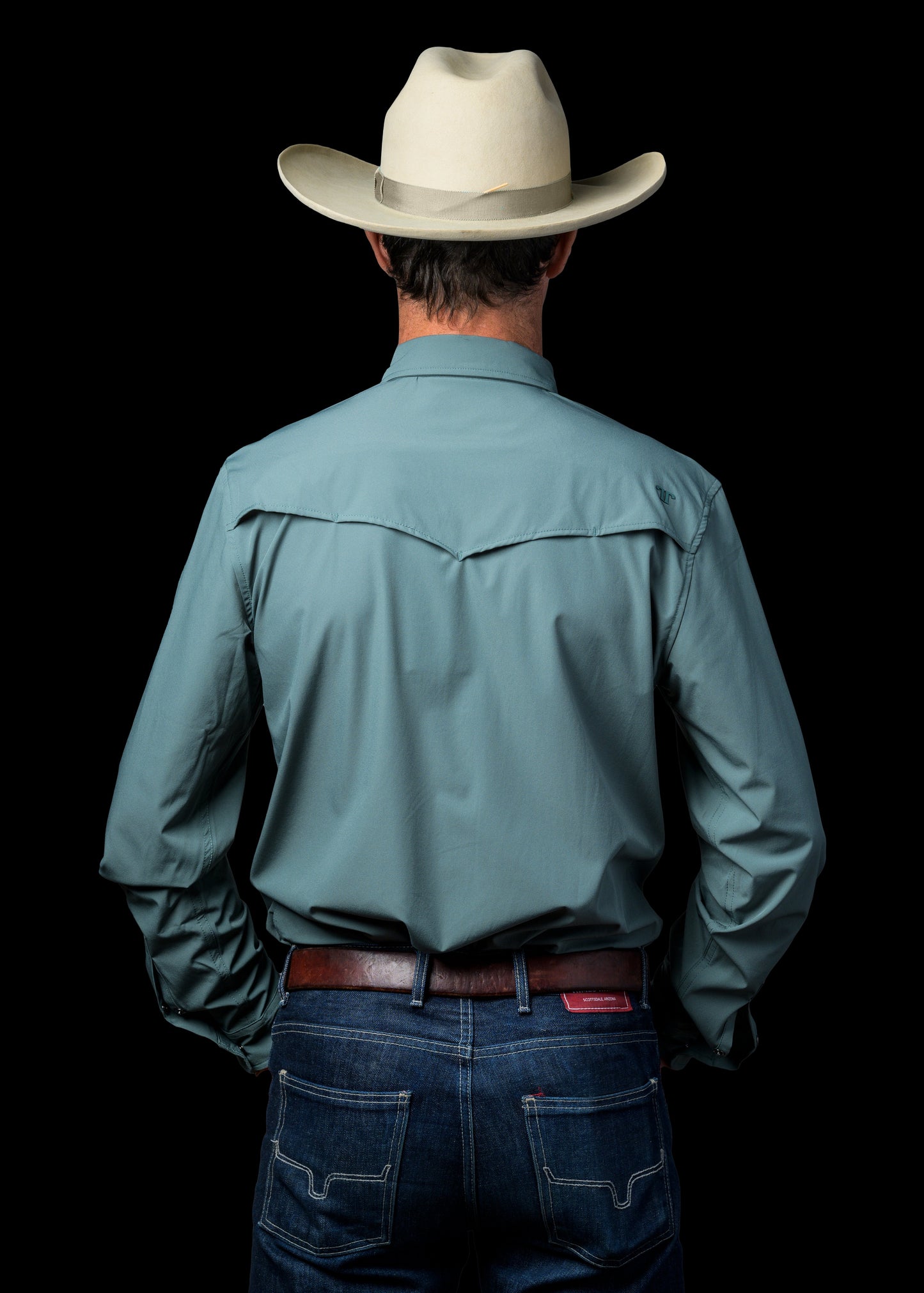 CORE - MEN'S AQUA LONG SLEEVE SNAP SHIRT