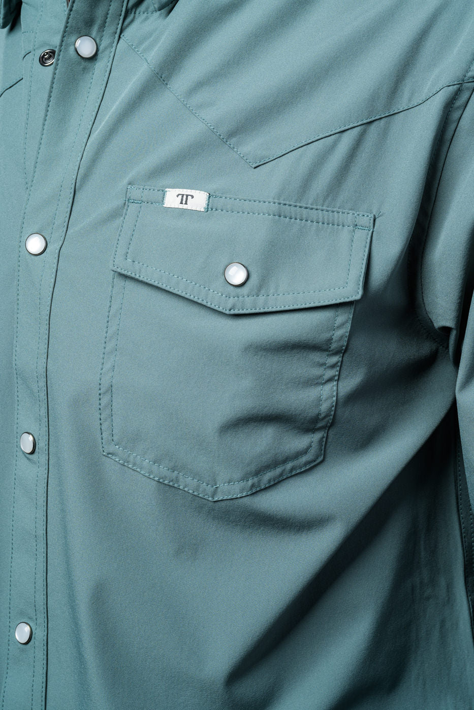 CORE - MEN'S AQUA LONG SLEEVE SNAP SHIRT