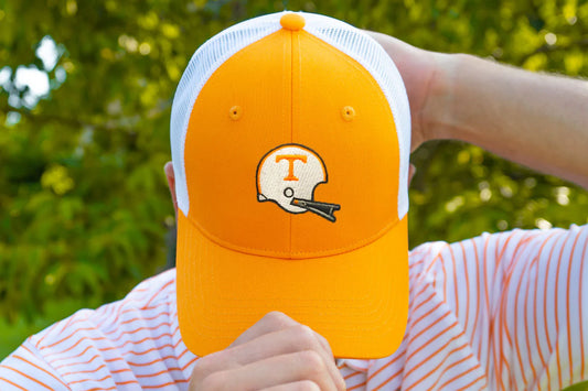 Helmet Promesh Hat - Orange/White