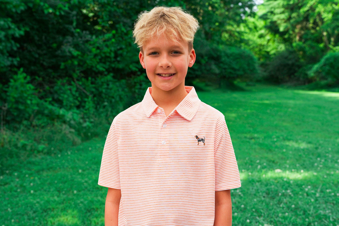 Kid's Bluetick Heritage Stripe Polos
