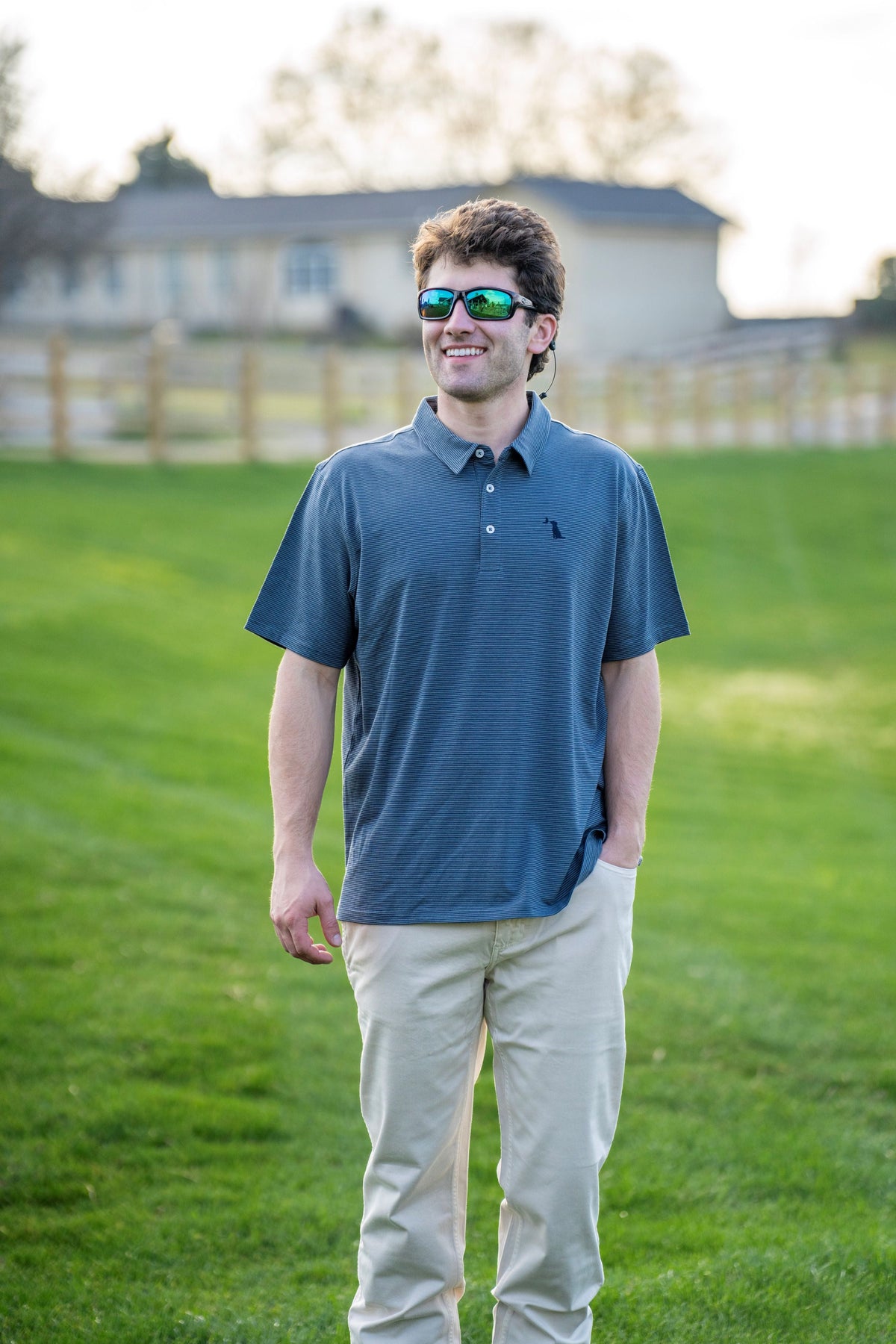 Local Boy Driftwood Polo - Charcoal Blue/Midnight