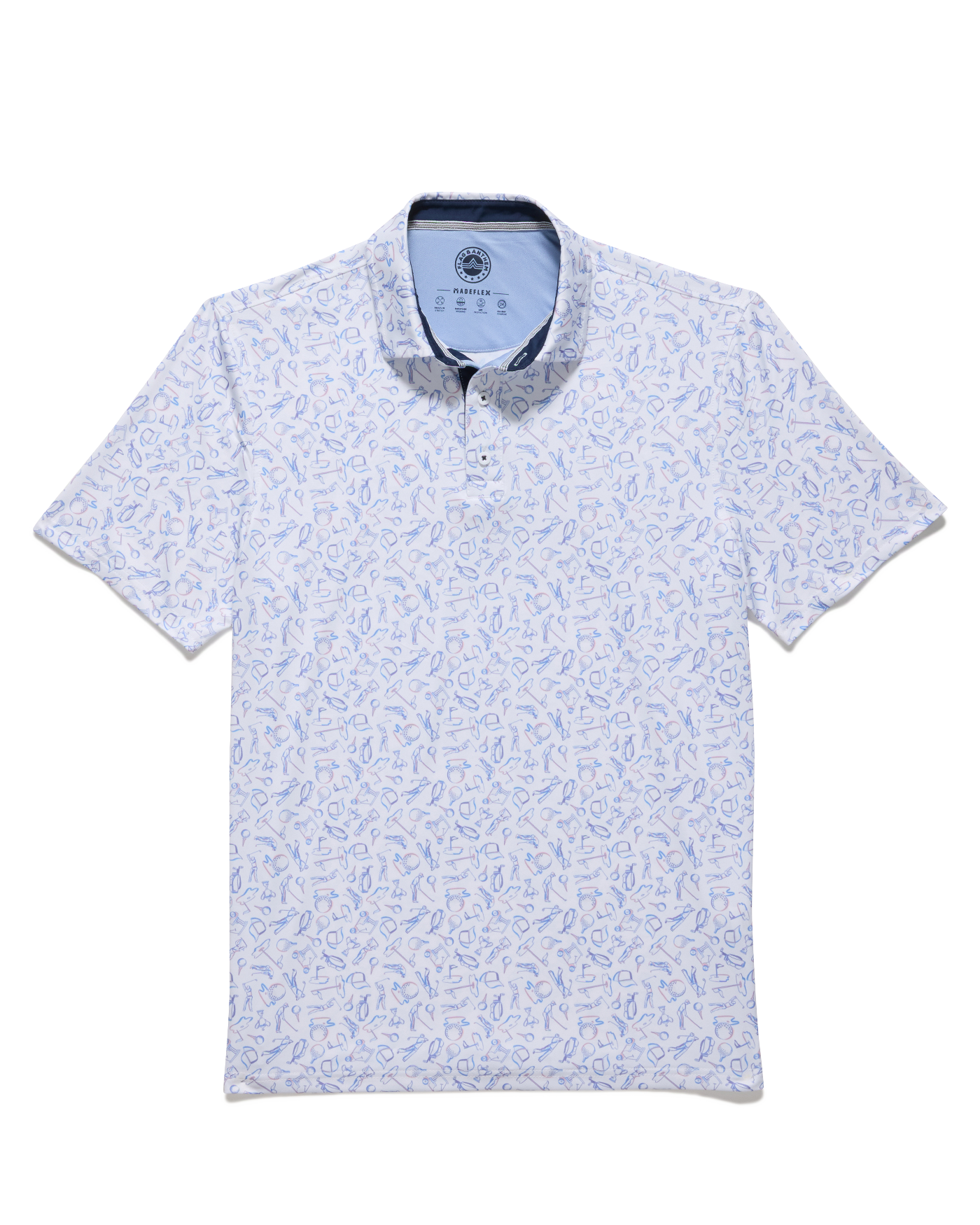 LINTON SS GOLF SCENE PRINT PERFORMANCE POLO