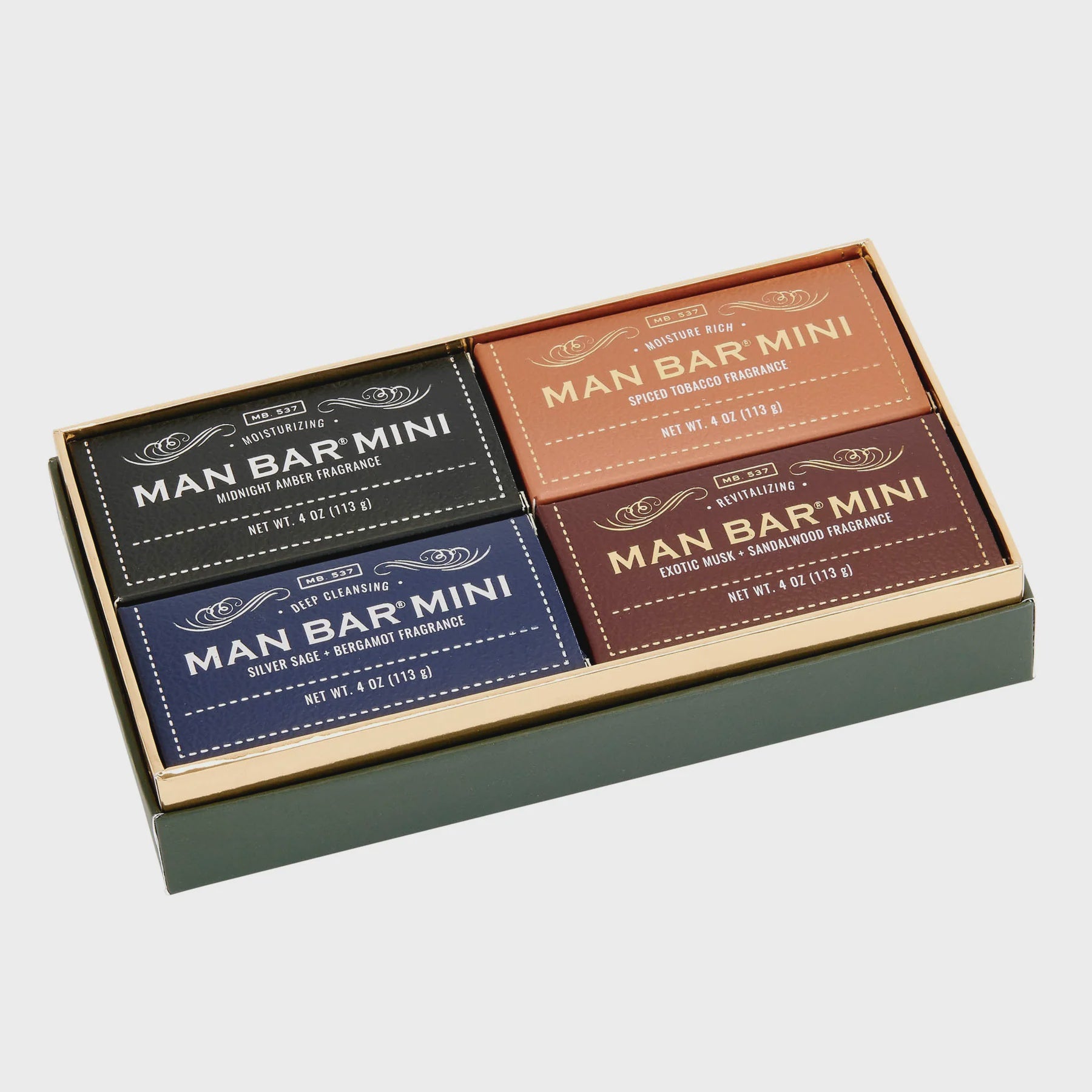 Man Bar Miniature 4 Pack Gift Box Set