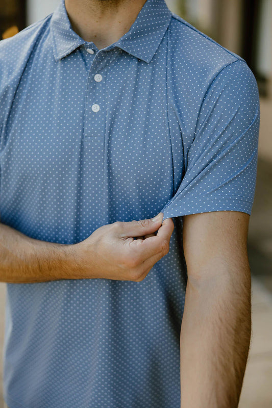 Moonlight Blue Dots Polo