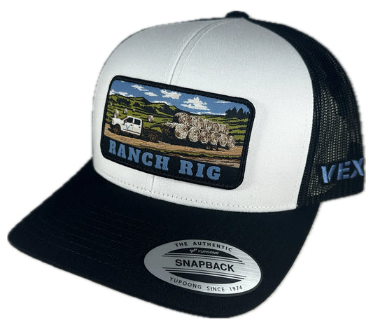Ranch Rig - Round Bales - Black/White/Black Mesh