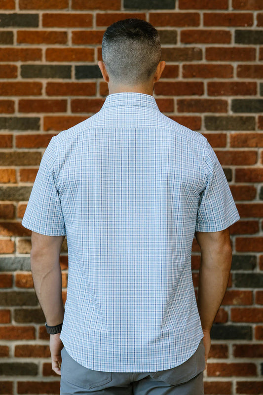 Teal Navy Plaid SS Shirt