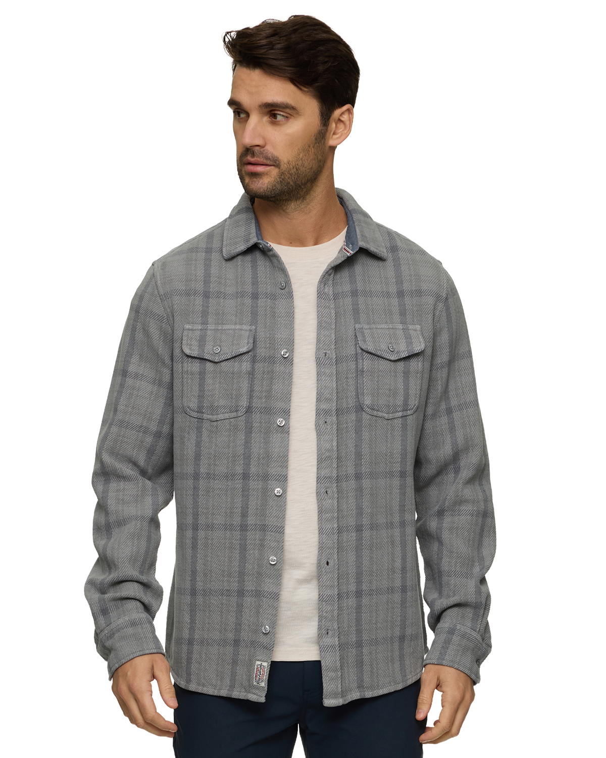 LEIGHTON FRONTIER OVERSHIRT - Grey Combo