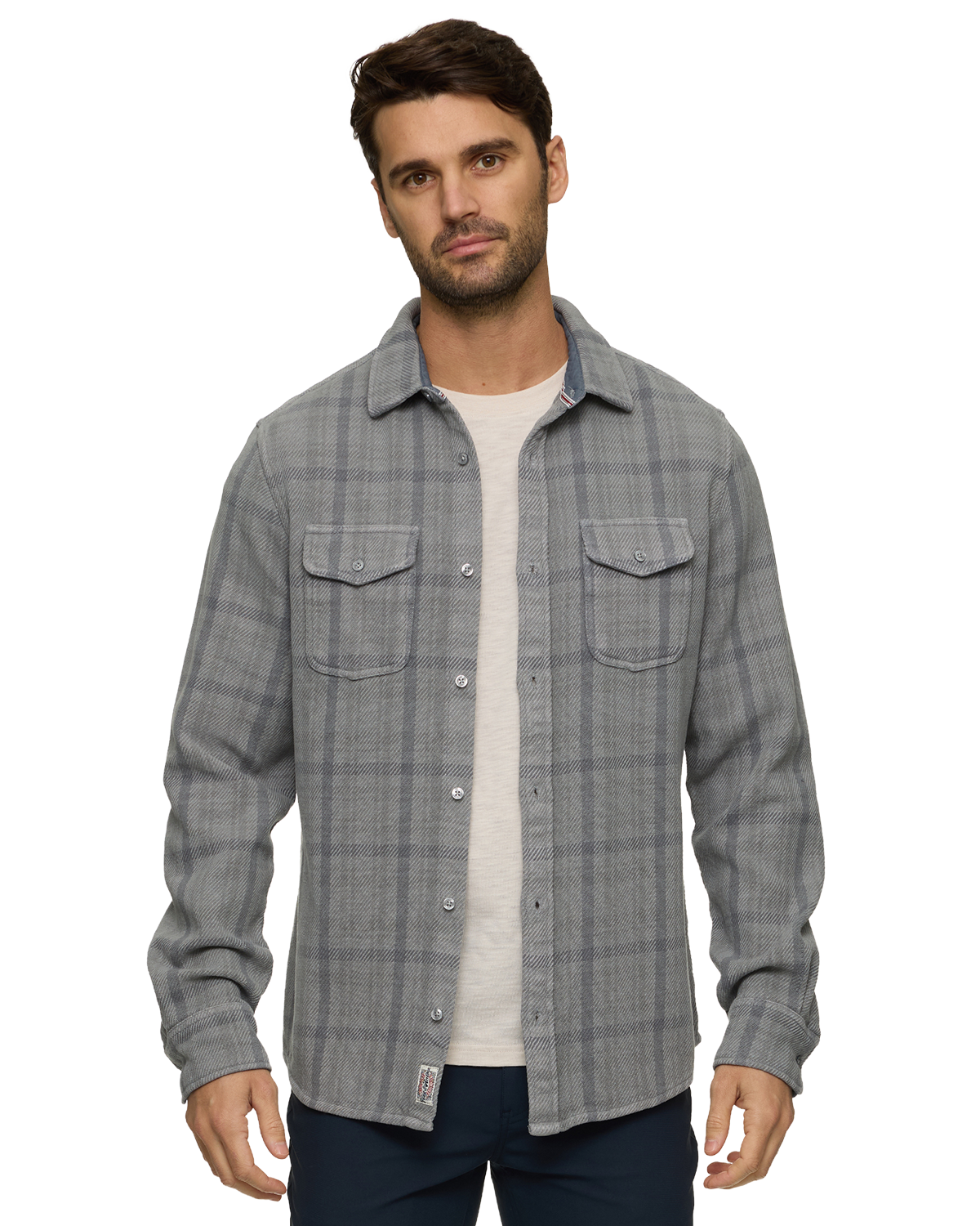 LEIGHTON FRONTIER OVERSHIRT - Grey Combo