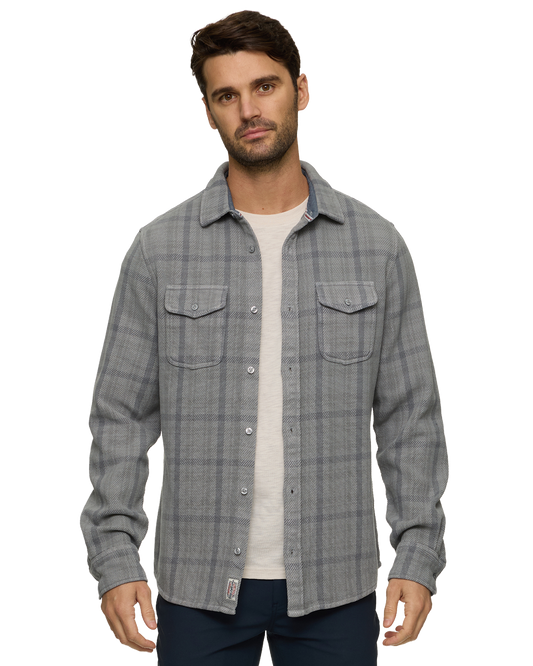LEIGHTON FRONTIER OVERSHIRT - Grey Combo