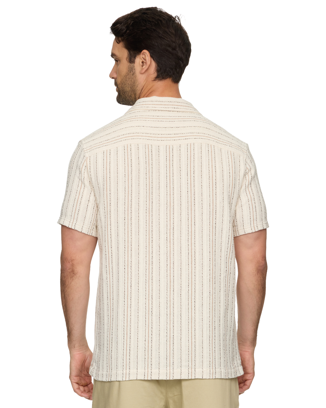 Newcomb Camp Collar Shirt - Cream/Tan/Black - image 4