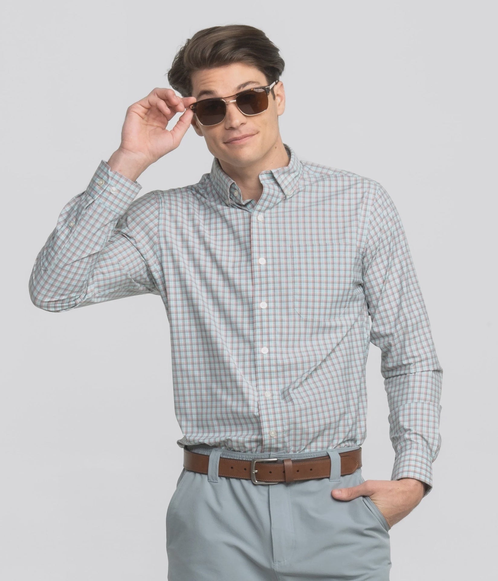 Peachtree LS Plaid Button Up