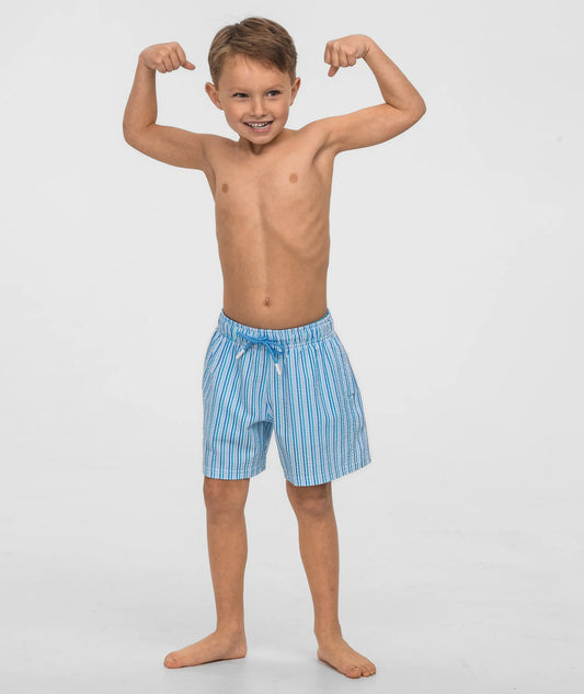 Boys Clubhouse Seersucker Swim Shorts