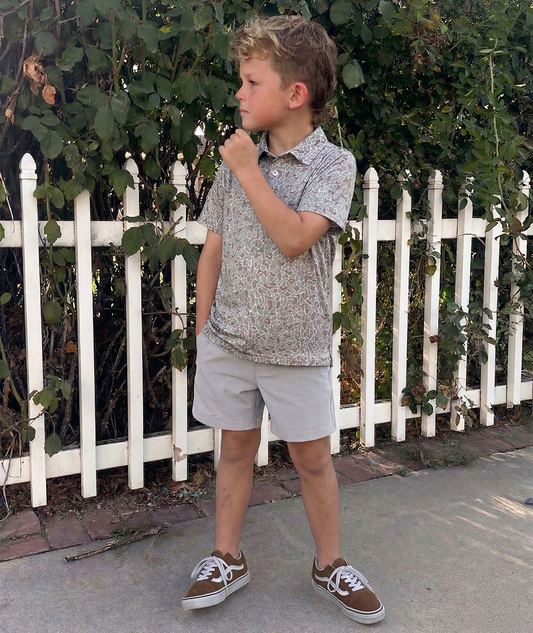 Youth Hunters Hideaway Printed Polo