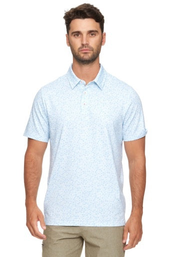 COBBTOWN FLORAL PRINT PERFORMANCE POLO