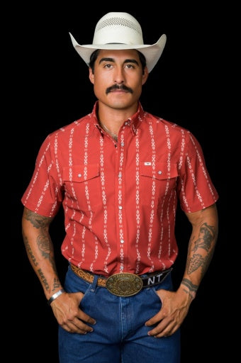 THE MAVERICK IN RED - SHORT SLEEVE SNAP